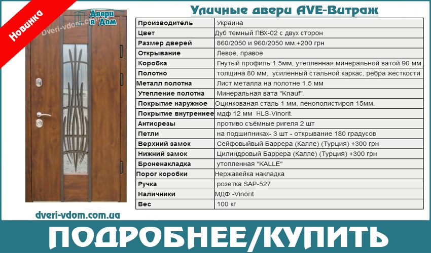 Уличные двери AVE-Витраж Уличные двери AVE-Витраж