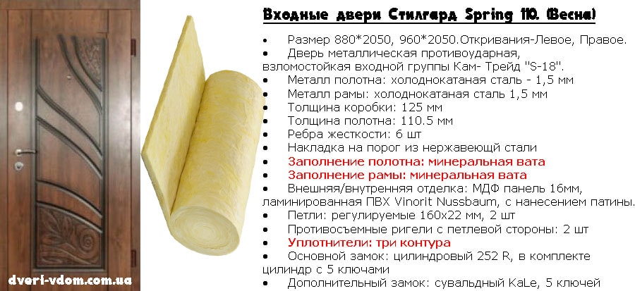 Купить двери Стилгард Spring 110. (Весна)