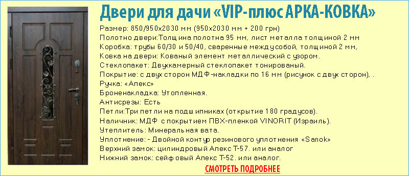 Двери для дачи &laquo;VIP-плюс 